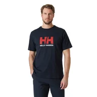 Koszulki męskie - Męska koszulka z krótkim rękawem Helly Hansen HH Logo T-shirt 3.0 navy - M - miniaturka - grafika 1