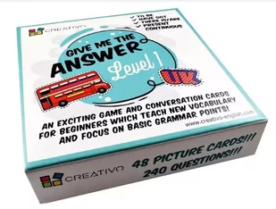 Karty językowe Angielski Give me the answer Level 1 - Książki do nauki języka angielskiego - miniaturka - grafika 1