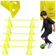 Piłka nożna - TRENINGOWY komplet dla Piłkarza Sportowca 10 pachołków + 5 tyczek / lasek - miniaturka - grafika 1