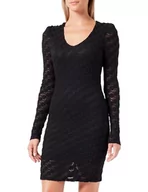 Sukienki - Bestseller A/S Onlrie L/S sukienka z dekoltem w serek JRS, czarny, XL - miniaturka - grafika 1
