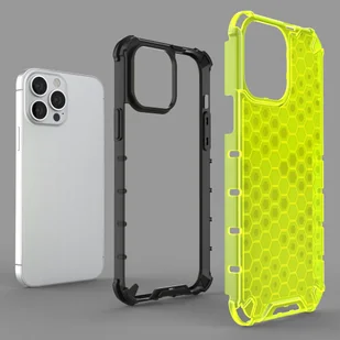 Honeycomb etui pancerny pokrowiec z żelową ramką iPhone 13 Pro Max zielony - Etui i futerały do telefonów - miniaturka - grafika 6