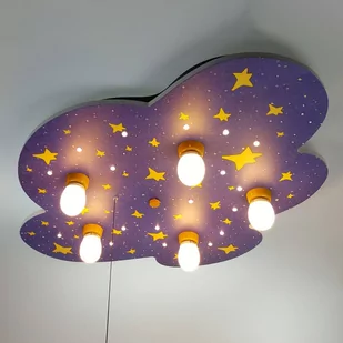 Amazon Nier Mann Standby lampa sufitowa nocnego nieba Echo kompatybilny z ', drewno, E14, 40 W, Multi Color, 74 x 57 x 7 cm 643A - Lampy sufitowe - miniaturka - grafika 2