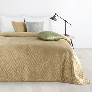 Narzuta 220 x 240 Pikowana Velvet Luiz6 Beż - Narzuty - miniaturka - grafika 2