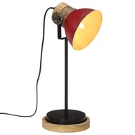 Lampy stojące - vidaXL Lampa stołowa, 25 W, postarzany czerwony, 17x17x50 cm, E27 - miniaturka - grafika 1