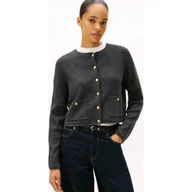 Swetry damskie - Tommy Hilfiger Wełniany kardigan Regular Fit - miniaturka - grafika 1