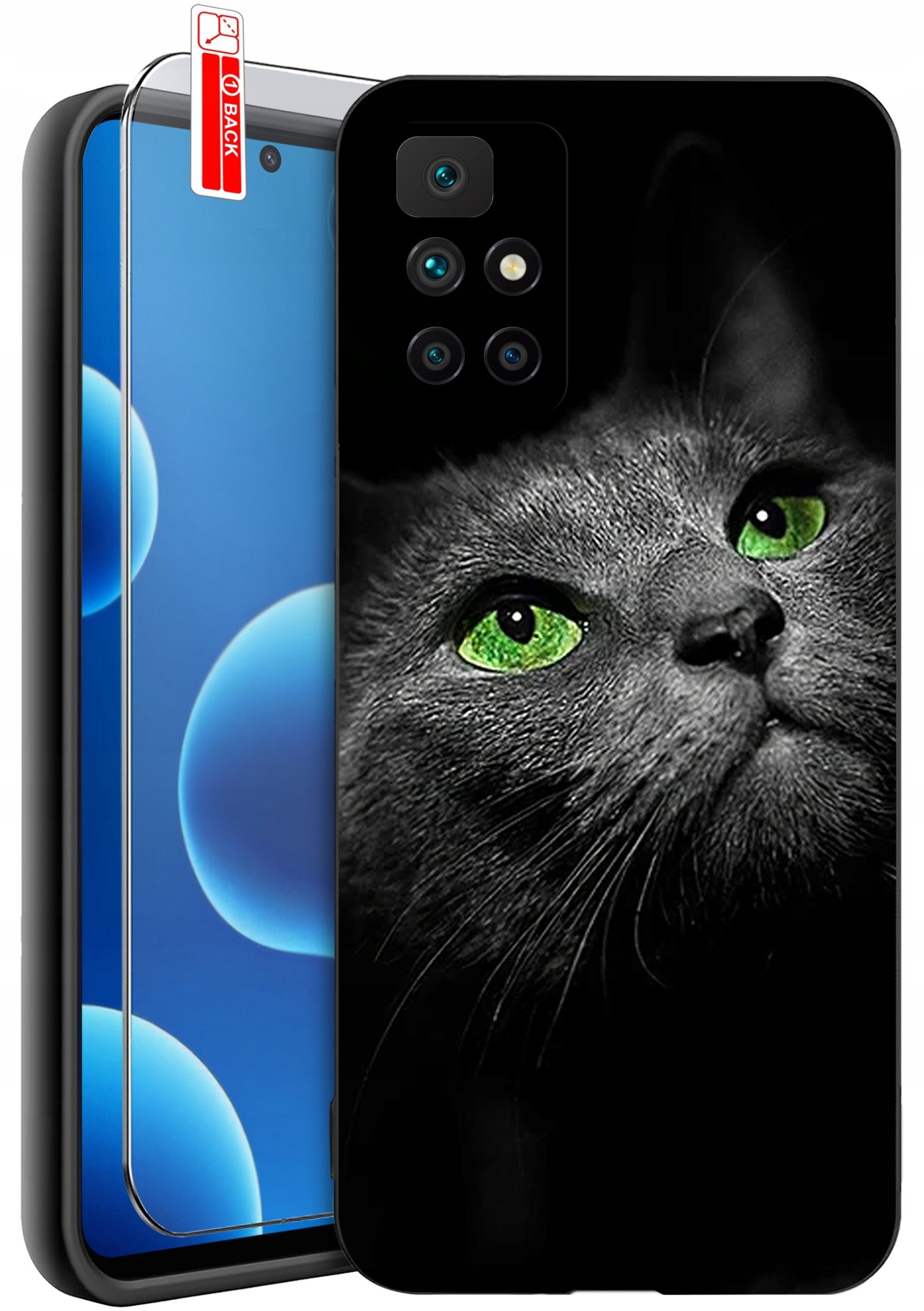 krainaGSM Etui Do Xiaomi Redmi 10 Wzory Silikonowe Matt Case + Szkło 9H
