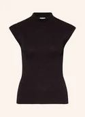 Koszulki i topy damskie - Ichi Dzianinowy Top Ihcody Z Błyszczącą Przędzą schwarz - miniaturka - grafika 1