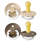 Smoczki uspokajające - BIBS 2-PACK S DARK OAK NIGHT & VANILIA NIGHT Smoczek Uspokajający kauczuk Hevea - miniaturka - grafika 1