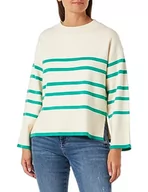 Swetry damskie - Bestseller A/S Damski sweter VMSABA LS O-Neck Stripe GA NOOS, brzoza/paski: miętowy, XS, Birch/Stripes:mint, XS - miniaturka - grafika 1