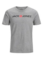 Koszulki męskie - Jack & Jones Koszulka "JJECORP" w kolorze szarym - miniaturka - grafika 1