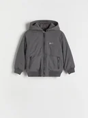 Kombinezony dla dzieci - Reserved - Kurtka bomber z kapturem - ciemnoszary - miniaturka - grafika 1