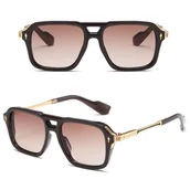 Okulary przeciwsłoneczne - Okulary przeciwsłoneczne pilotki z filtrem UV400 - ST-MAX9E brązowy - miniaturka - grafika 1