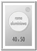 Ramki na zdjęcia - Ramka Na Zdjęcia 40X50 cm Ramki Aluminiowe 50X40 cm Srebrna - miniaturka - grafika 1
