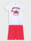 Piżamy chłopięce - Sinsay - Piżama dwuczęściowa - biały - miniaturka - grafika 1