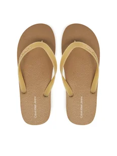 Calvin Klein Jeans Japonki Thong+ Tpu YM0YM01265 Beżowy - Klapki i japonki męskie - miniaturka - grafika 1
