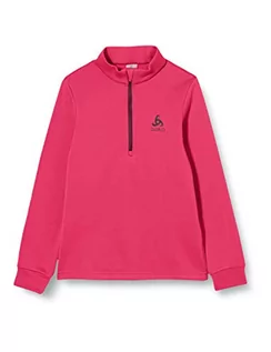 Bluzy dla chłopców - ODLO sweter midlayer 1/2 Zip Carve Kids Warm, różowy, 164 541789 - grafika 1
