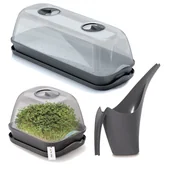 Szklarnie ogrodowe - Zestaw Rozsadnik Domowy 51,5x18,5cm Mini-Szklarnia 25,7x18,5cm Konewka 1,5L - miniaturka - grafika 1