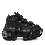Sneakersy damskie - Sneakersy NEW ROCK M-WALL106-S10 Czarny - miniaturka - grafika 1