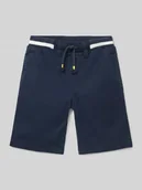 Spodnie i spodenki dla chłopców - Bermudy o kroju regular fit z mieszanki bawełny model ‘PELLE’ - miniaturka - grafika 1
