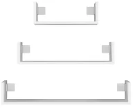 Półki do salonu - Biały komplet 3 sztuk półek skandynawskich Bivo 5X - miniaturka - grafika 1