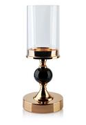 Lampiony i znicze - Złoty świecznik Chantal 31 cm - miniaturka - grafika 1