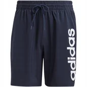 Spodenki męskie - Spodenki męskie adidas Aeroready Essentials Chelsea Linear logo granatowe I - miniaturka - grafika 1