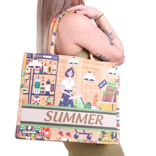Torba letnia SUMMER SHOPPER market - Torebki damskie - miniaturka - grafika 1