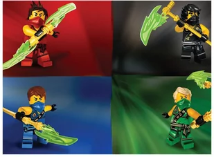 Dekoracyjny opłatek tortowy Ninjago - A4 - Urodziny dziecka - miniaturka - grafika 1