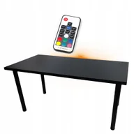 Biurka gamingowe - Biurko Gamingowe Czarne Komputerowe Dla Gracza Led - miniaturka - grafika 1