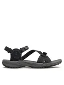 Sandały damskie - Jack Wolfskin Sandały Lakewood RiderSandal 4019041 Czarny - miniaturka - grafika 1