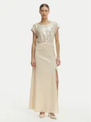 Sukienki - Rinascimento Sukienka wieczorowa CFC0020276002 Beżowy Slim Fit - miniaturka - grafika 1