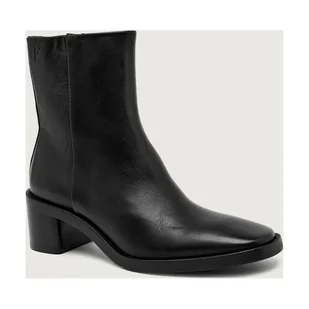 Calvin Klein Skórzane botki na słupku - Botki damskie - miniaturka - grafika 1