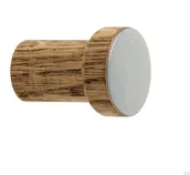 Wieszaki i stojaki - Wieszak ścienny Simple Drewniany Emaliowany Jasny Szary - Olej Przyciemniający - miniaturka - grafika 1