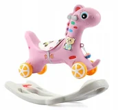 Skoczki dla dzieci - KOŃ NA BIEGUNACH KONIK DUŻY BUJAK 2w1 JEŹDZIK DLA DZIECI HORSE DŹWIĘK KOLOR - miniaturka - grafika 1