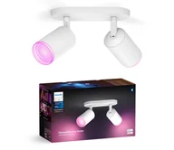 Lampy sufitowe - Philips - LED RGBW Ściemnialne oświetlenie punktowe Hue FUGATO 2xGU10/4,2W/230V białe - miniaturka - grafika 1