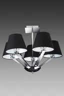Lampy sufitowe - Maxlight Lampa wisząca ORLANDO 5 Czarny satyna (5103/5A BK/NM) Max light - miniaturka - grafika 1