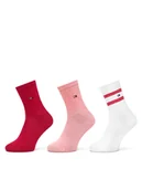 Skarpetki dla dzieci - Tommy Hilfiger Zestaw 3 par wysokich skarpet dziecięcych 701236330 Różowy - miniaturka - grafika 1