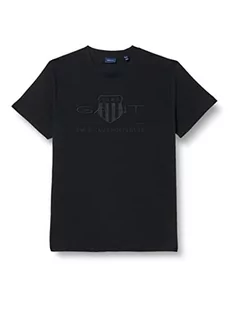 GANT T-shirt męski, Czarny, L - Koszulki męskie - miniaturka - grafika 1