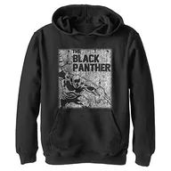 Bluzy dla chłopców - Fifth Sun Chłopięca bluza z kapturem Blackpanther Chalk, Czarny, S - miniaturka - grafika 1