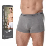 Majtki męskie - BRUBECK BX10430 bokserki męskie WEŁNIANE - XXL - miniaturka - grafika 1