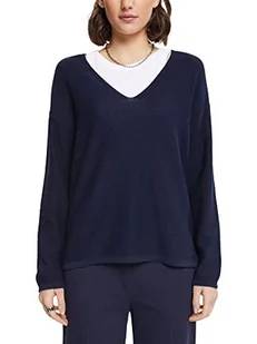 ESPRIT Damski sweter 993EE1I307, 400/NAVY, XXS, 400/granatowy, XXS - Swetry damskie - miniaturka - grafika 1