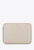 Torebki damskie - Pokrowiec na laptopa 15,6” ze skóry naturalnej beżowy - miniaturka - grafika 1