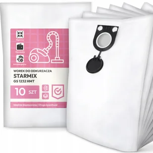 10x Worek do Odkurzacza Starmix Gs 1232 Hmt Syntetyczny Tekstylny Worki G9 - Worki do odkurzaczy - miniaturka - grafika 1