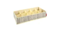 Pudła i pojemniki do przechowywania - Organizer na skarpetki i bieliznę FANCY HOME 40 x 18 x 10 cm, kremowy - miniaturka - grafika 1