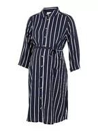 Sukienki - MAMALICIOUS Mama Licious damska sukienka do karmienia MLSINEM w paski, Navy Blazer 2, L - miniaturka - grafika 1