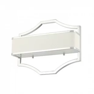 Orlicki Design Klasyczna LAMPA ścienna Gerdo Parette Cromo abażurowa OPRAWA kinkiet prostokątny chrom kremowy - Lampy ścienne - miniaturka - grafika 1