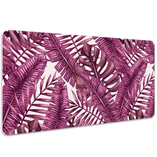 Podkładka na całe biurko Fioletowe liście 100x50 cm - Podkładki na biurko - miniaturka - grafika 1
