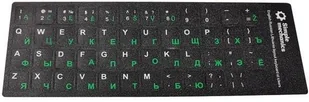 STICKER KEYBOARD BLCK LT/RU LETTERS - Akcesoria do komputerów stacjonarnych - miniaturka - grafika 1