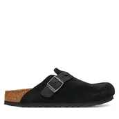 Klapki i japonki damskie - Klapki Birkenstock Boston Braided 1030497 Czarny - miniaturka - grafika 1