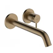 Baterie umywalkowe - HANSGROHE 73351140 Tecturis S Jednouchwytowa bateria umywalkowa ścienna, podtynkowa z wylewką 22,5 cm Brąz Szczotkowany - miniaturka - grafika 1